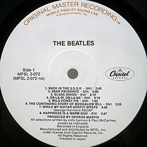 BEATLES / The Beatles (White Album) (LP) / MFSL | WAXPEND