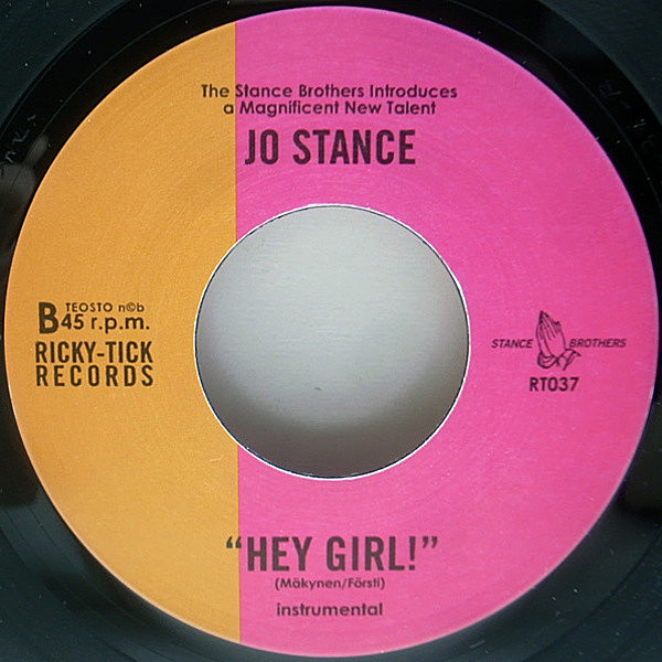 洋楽 Jo Stance Same- Ricky-Tick Records JO STANCE / Hey Girl! (7) / Ricky-Tick | WAXPEND RECORDS