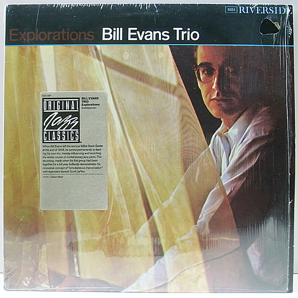 レコードメイン画像：シュリンク付き美品!! 初期 BC無し BILL EVANS TRIO Explorations (Riverside / OJC) w./SCOTT LaFARO, PAUL MOTIAN ピアノトリオ 名盤