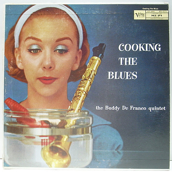 レコードメイン画像：美盤!! MONO 1stトランペッター 深溝 完全オリジナル BUDDY DeFRANCO Cooking The Blues ('58 Verve) SONNY CLARK, TAL FARLOW 参加