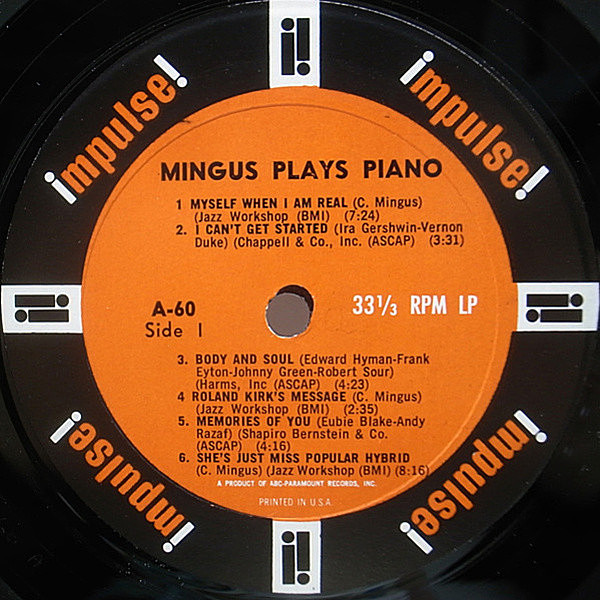 CHARLES MINGUS / CHARLIE MINGUS / Mingus Plays Piano