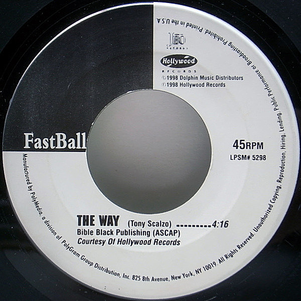 レコードメイン画像：US大ヒット!! 7インチ FASTBALL The Way オルタナティヴ グランジ LONDON NITE ロンドンナイト