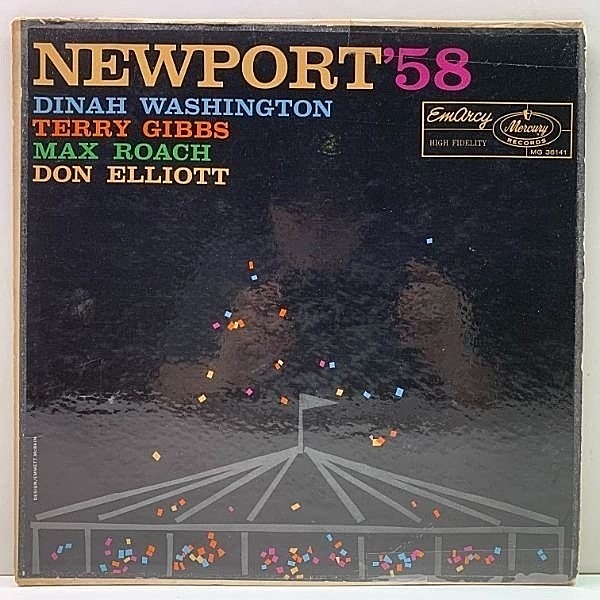 レコードメイン画像：良好盤!! 大ドラマー 完全オリジ DINAH WASHINGTON Newport '58 真夏の夜のジャズ (EmArcy) Blue Mitchell, Sahib Shibab, Wynton Kelly