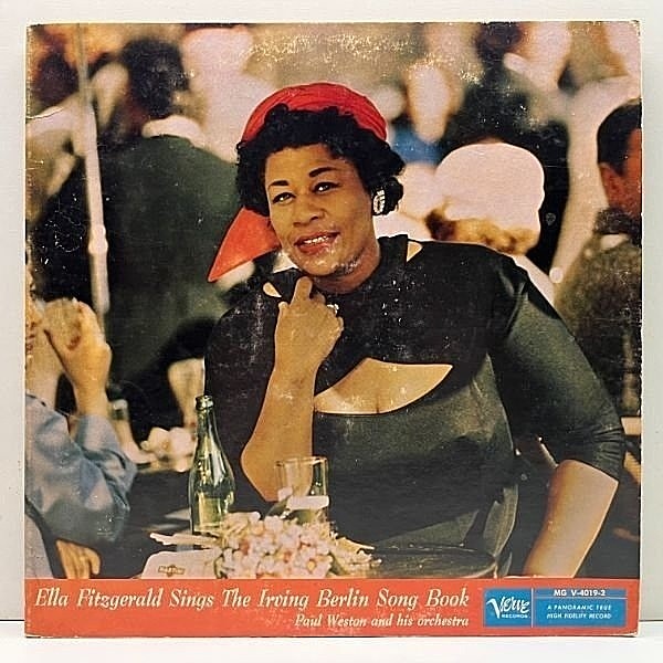 レコードメイン画像：USオリジナル 2LP 初版Verveリム 深溝 ELLA FITZGERALD Sings The Irving Berlin Song Book ('58 Verve) トータルのプレイは十分概ね良好！