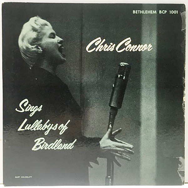 レコードメイン画像：稀少な美品!! FLAT 初版リーフ US 完全オリジナル CHRIS CONNOR Sings Lullabys Of Birdland (Bethlehem) w./ELLIS LARKIN TRIO 屈指の名盤