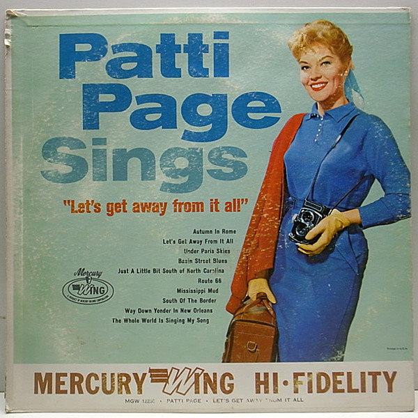 レコードメイン画像：世界旅行へ〜! MONO良盤 PATTI PAGE Let's Get Away From It All