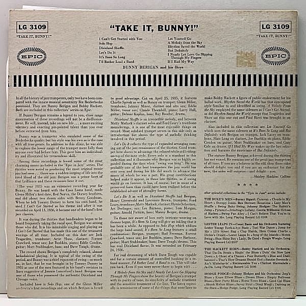 BUNNY BERIGAN / Take It Bunny (LP) / Epic | WAXPEND RECORDS