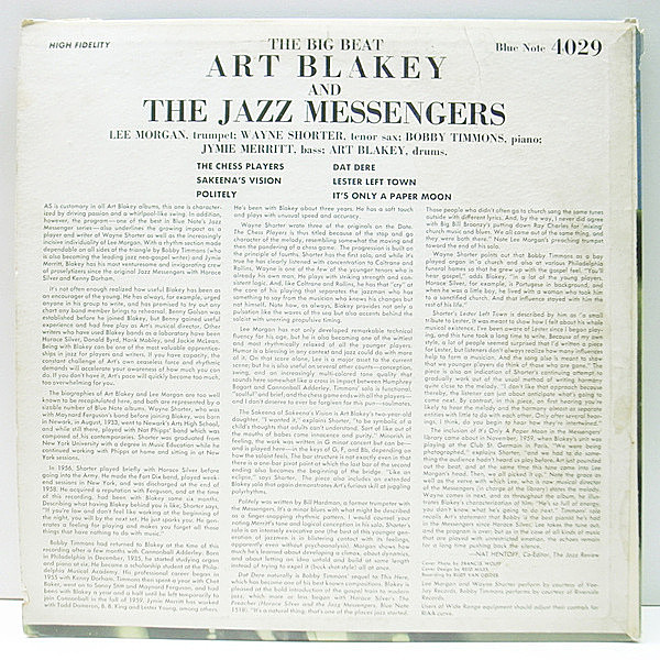 ART BLAKEY / JAZZ MESSENGERS / The Big beat (LP) / Blue Note