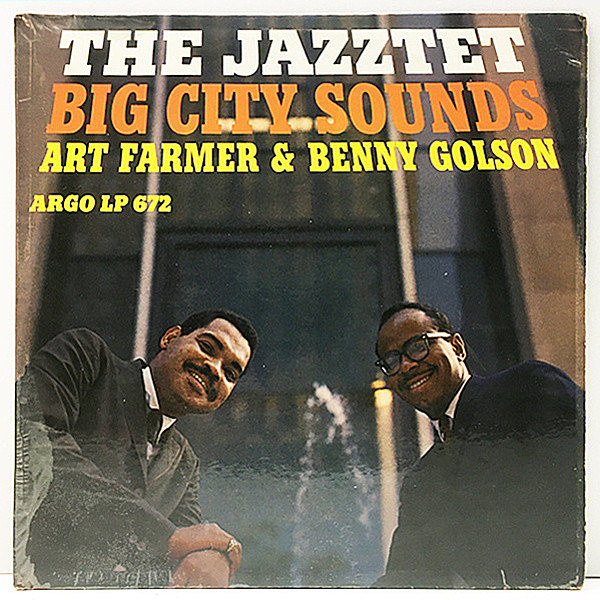 レコードメイン画像：白プロモ MONO 深溝 USオリジナル ART FARMER & BENNY GOLSON『THE JAZZTET』Big City Sounds ('60 Argo LP 672) Cedar Walton ほか