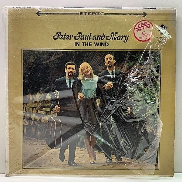 レコードメイン画像：USオリジナル 初版 金ラベル PETER PAUL & MARY In The Wind ('63 Warner) ヒット 風に吹かれて 収録 ピーター・ポール＆マリー LP