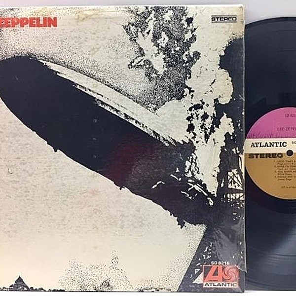 レコードメイン画像：《幻・入手難・DIFF MIX》最初期マト1S 3色 USオリジナル LED ZEPPELIN I ('69 Atlantic) 1st 黒ファン 紫茶Label. ラフ・ミックス 収録！