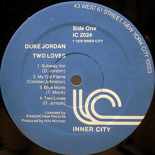 DUKE JORDAN / Two Loves (LP) / Inner City | WAXPEND RECORDS