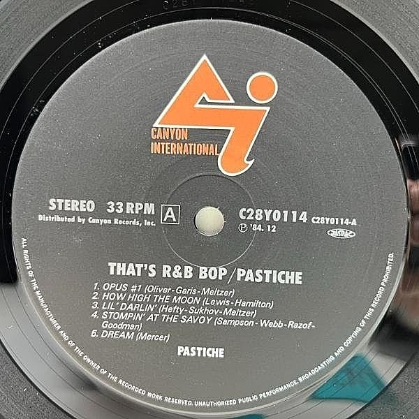 PASTICHE / That's R & B-Bop (LP) / Canyon | WAXPEND RECORDS