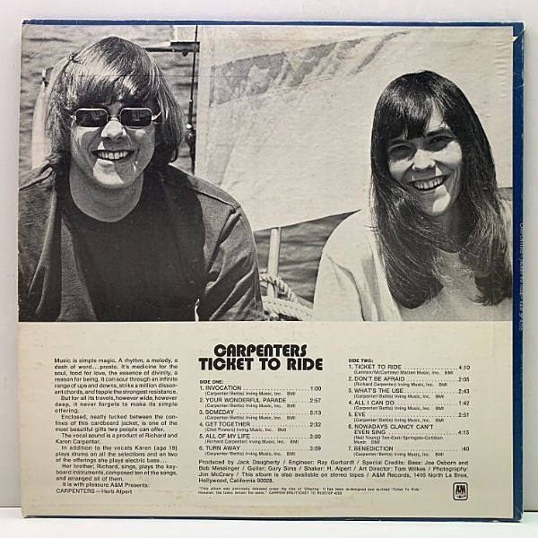 CARPENTERS / Ticket To Ride (LP) / A&M | WAXPEND RECORDS