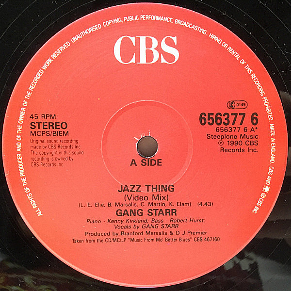 US オリジナル! GANG STARR/JAZZ THING レコード Gang Starr – Jazz Thing | Releases | Discogs