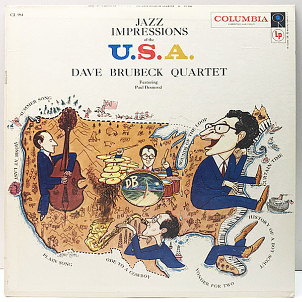 レコードメイン画像：美盤!! MONO 初版 6eye 深溝 USオリジナル DAVE BRUBECK QUARTET Jazz Impressions Of The U.S.A. (Columbia CL 984) シリーズ第一弾