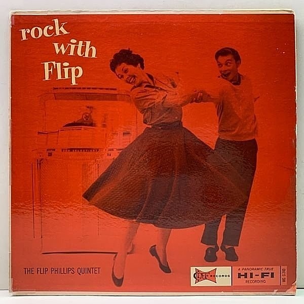 レコードメイン画像：Clef 初期プレス MONO 深溝 FLIP PHILLIPS QUINTET Rock With Flip (MG C-740) Oscar Peterson, Herb Ellis, Ray Brown, Buddy Rich