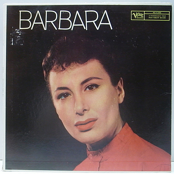 レコードメイン画像：良盤!! MONO 1st 青ラベル 深溝 USオリジナル BARBARA CARROLL TRIO Barbara ('58 Verve) ピアノトリオ