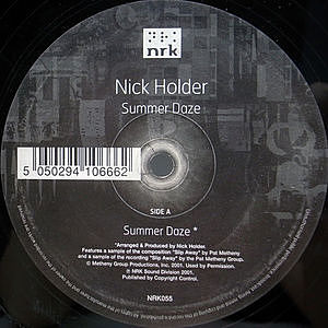 レコード画像：NICK HOLDER / Summer Daze