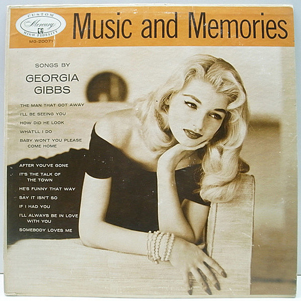 レコードメイン画像：レア《絶世の美女ジャケ》YMGスタンパー 1st黒ラベ USオリジナル GEORGIA GIBBS Music And Memories ('55 Mercury) 人気盤♩