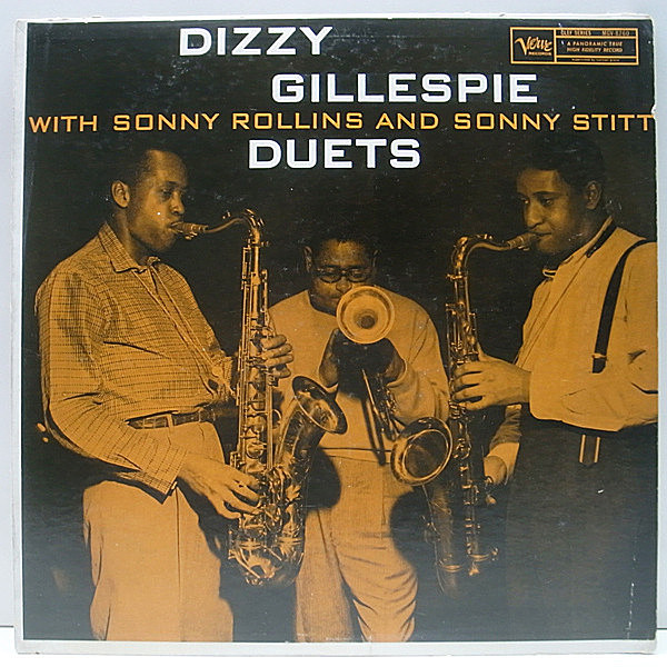 レコードメイン画像：美盤!! 1stトランペッター 深溝 MONO オリジナル DIZZY GILLESPIE With SONNY ROLLINS & SONNY STITT Duets ('57 Verve) レア