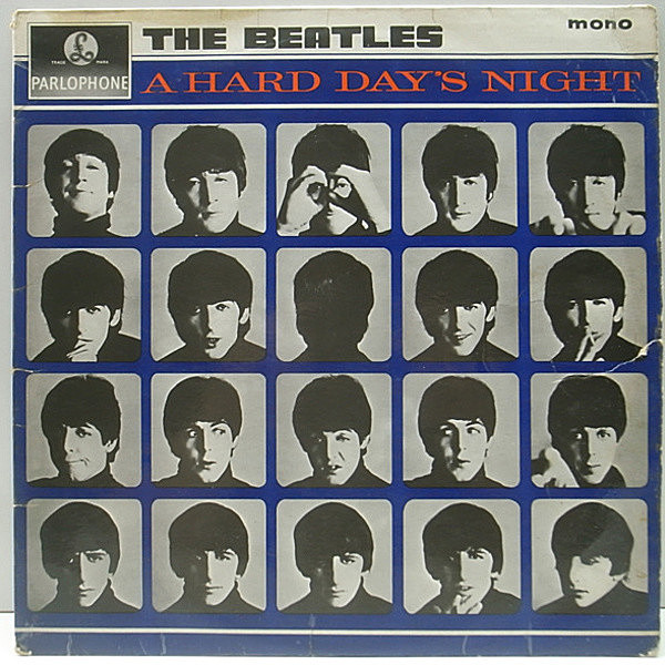 レコードメイン画像：レア・初期スタンパー《1-M/3-MT》UK 英 Y&B MONO オリジナル THE BEATLES A Hard Day's Night (Parlophone PMC 1230) モノラル PLAY良好!!