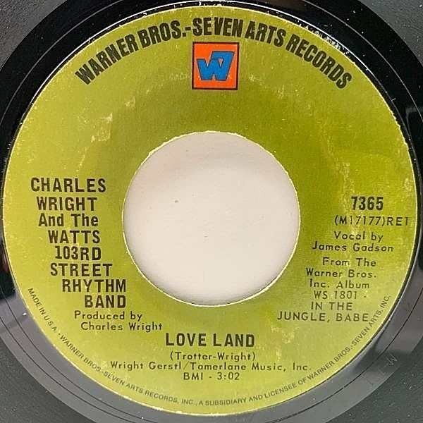 レコードメイン画像：良好!! 7 USオリジ CHARLES WRIGHT & THE WATTS 103RD STREET RHYTHM BAND Love Land (Warner) ALBERT JONESライクな爽快モダンダンサー！