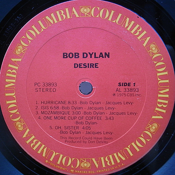 BOB DYLAN / Desire (LP) / Columbia | WAXPEND RECORDS