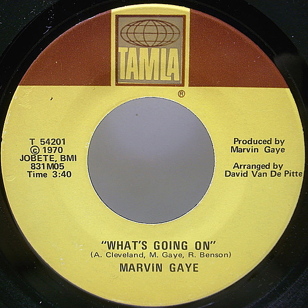 レコードメイン画像：【ニューソウル不朽のマスターピース】良好!! USオリジナル MARVIN GAYE What's Going On / God Is Love ('71 Tamla) 米 7インチ 45's