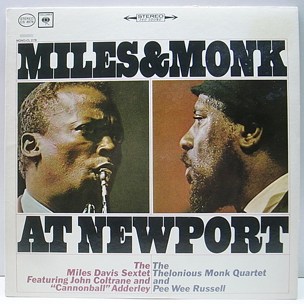 レコードメイン画像：極上美盤!! 初回 黒レター 2eye USオリジナル MILES DAVIS / THELONIOUS MONK At Newport ('63 Columbia) John Coltrane, Bill Evans ほか