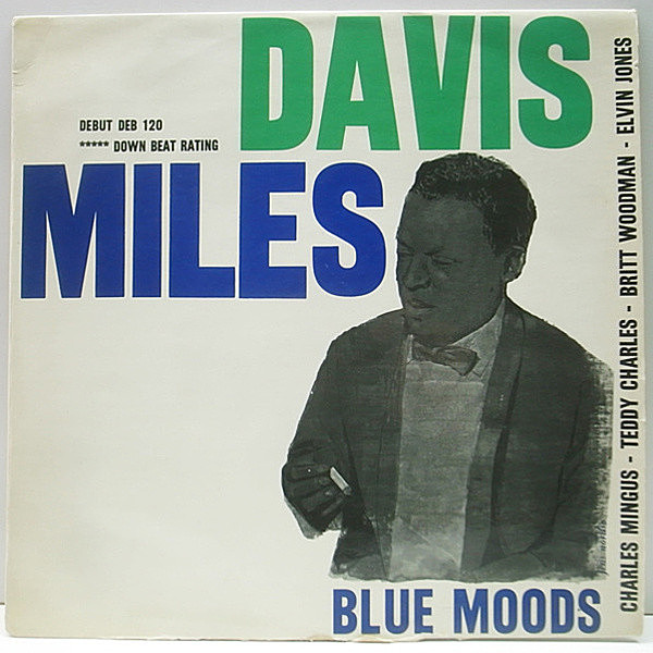 レコードメイン画像：極美盤!! MONO 深溝 DENMARK オリジナル MILES DAVIS Blue Moods (Debut DEB 120) Teddy Charles, Charles Mingus, Elvin Jones