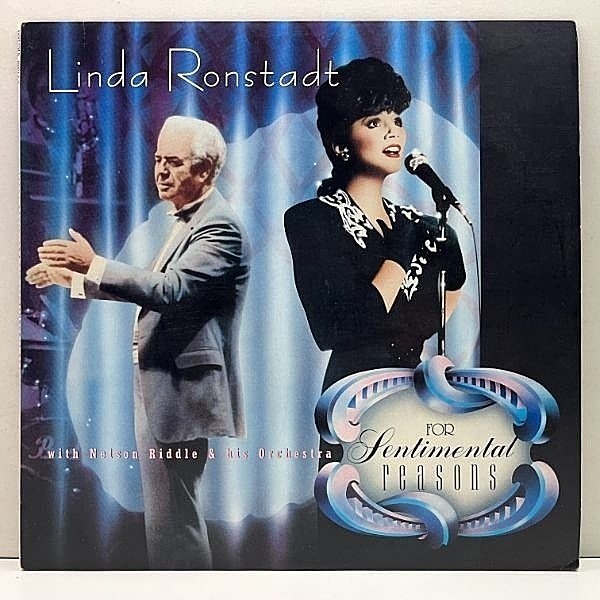 レコードメイン画像：Cut無し!美品!【3部作で一番見ない】USオリジナル LINDA RONSTADT For Sentimental Reasons ('86 Asylum) Audiophile 高音質 LP