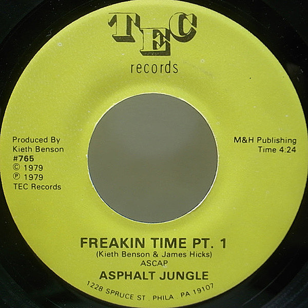 レコードメイン画像：美盤!! USオリジナル ASPHALT JUNGLE Freakin' Time ('79 TEC) ディスコ・ブギー KEITH BENSON参加 FUNK FUSION BAND 元ネタ 7" 