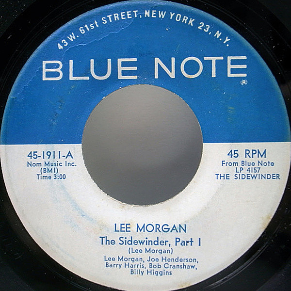 レコードメイン画像：良好!! VANGELDER刻印あり USオリジナル LEE MORGAN The Sidewinder Part 1 & 2 ('64 Blue Note) 7 シングル 45RPM.