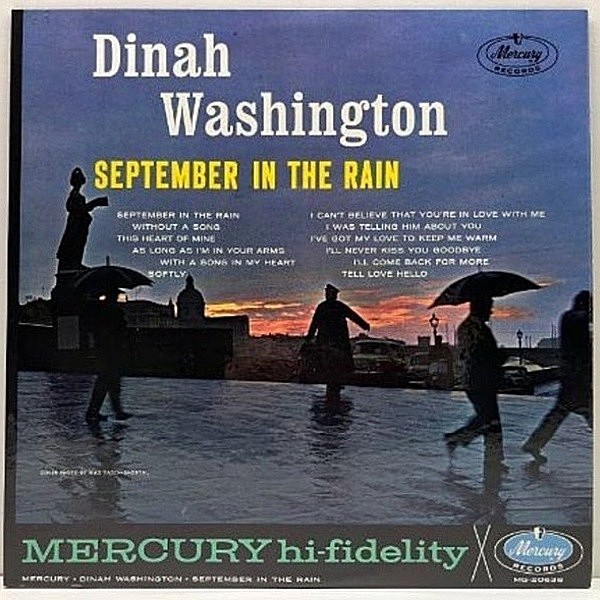 レコードメイン画像：良好!! MONO 初版 黒銀ラベル USオリジナル DINAH WASHINGTON September In The Rain ('61 Mercury) 9月の雨 ダイナ・ワシントン 名盤 LP