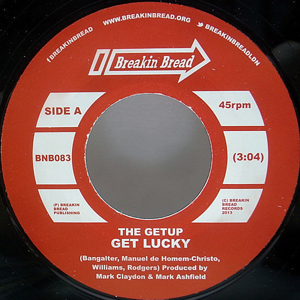 レコードメイン画像：美盤!! UK ドラムブレイク DAFT PUNKカヴァー GETUP Get Lucky (Breakin' Bread) ゲット・アップ 7" シスターファンク