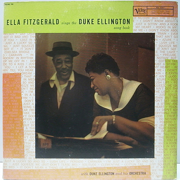 レコードメイン画像：レアな美盤!! 1st Verveリム 深溝 MONO オリジナル ELLA FITZGERALD Sings The Duke Ellington Song Book ('57 Verve) 冊子付き 2LP 名盤