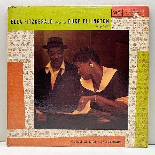 レコードメイン画像：美盤!! MONO 初版 VERVEリム 深溝 USオリジナル ELLA FITZGERALD Sings Duke Ellington Song Book ('57 Verve) Ben Webster, Barney Kessel