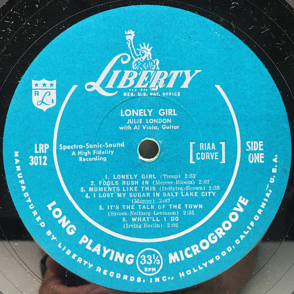 Julie London　おまとめ４枚　レコード LP JULIE LONDON / Lonely Girl (LP) / Liberty | WAXPEND RECORDS