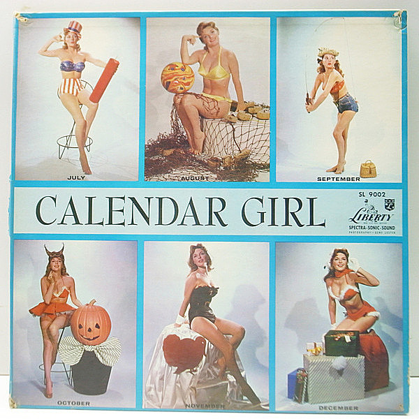 レコードメイン画像：MONO 初版リング付きマルーン USオリジナル JULIE LONDON Calendar Girl ('56 Liberty) ジュリー・ロンドン 人気タイトル LP モノラル