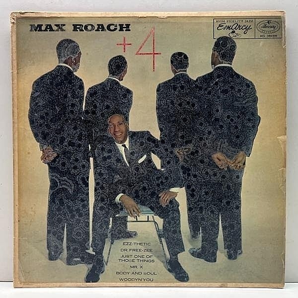 レコードメイン画像：良好盤!! オリジナル MONO 小ドラマー 深溝 MAX ROACH +4 / Plus Four (EmArcy MG 36098) w/ Kenny Dorham, Sonny Rollins, Ray Bryant