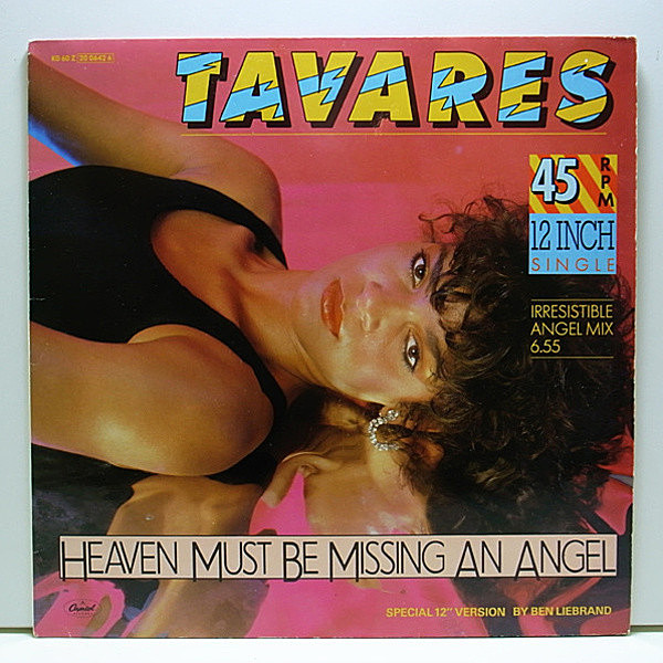 レコードメイン画像：P.S付き 12インチ HOLLAND オリジナル TAVARES Heaven Must Be Missing An Angel ('85 Capitol) ダンス・クラシックス