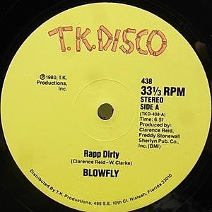 レコード画像：BLOWFLY / Blowfly's Rapp