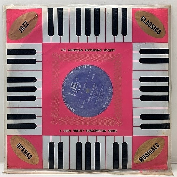 レコードメイン画像：良好!音抜群!【通販のみ！RVG刻印はコレのみ】FLAT, MONO 米オリジ LESTER YOUNG, TEDDY WILSON QUARTET Pres And Teddy (ARS G-417)