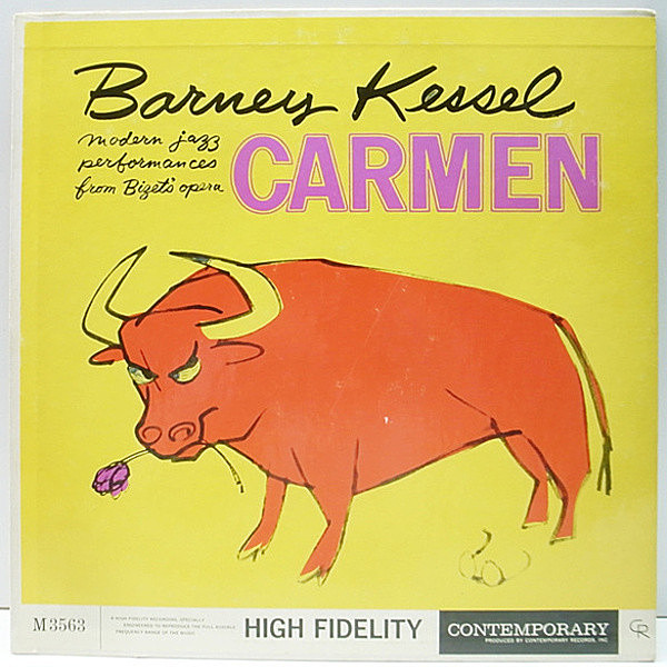 レコードメイン画像：美盤!! MONO 深溝 USオリジナル BARNEY KESSEL Carmen ('59 Contemporary) バーニー・ケッセルの異色作 Andre Previn, Shelly Manne