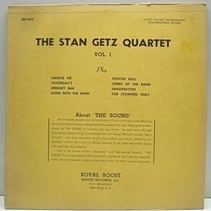 レコード画像：STAN GETZ / Vol. 1