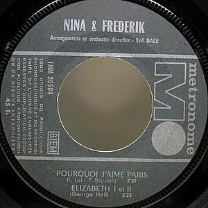 レコード画像：NINA & FREDERIK / Pourquoi J'aime Paris