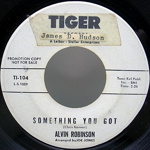 レコードメイン画像：良盤!! WHITE PROMO USオリジナル ALVIN ROBINSON Something You Got / Searchin' ('64 Tiger) CHRIS KENNER／Something You Got カヴァー