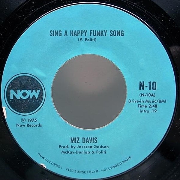 レコードメイン画像：美盤!! USオリジナル MIZ DAVIS Sing A Happy Funky Song ('75 Now) ミズ・デイヴィス DISCO FUNK 7" 45RPM. WATTS 130RD ST. BAND
