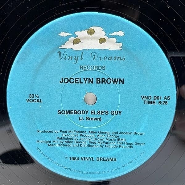 レコードメイン画像：良好盤!! USオリジナル 12インチ JOCELYN BROWN Somebody Else's Guy ('84 Vinyl Dreams) ジョセリン・ブラウン 特大ダンスクラシック